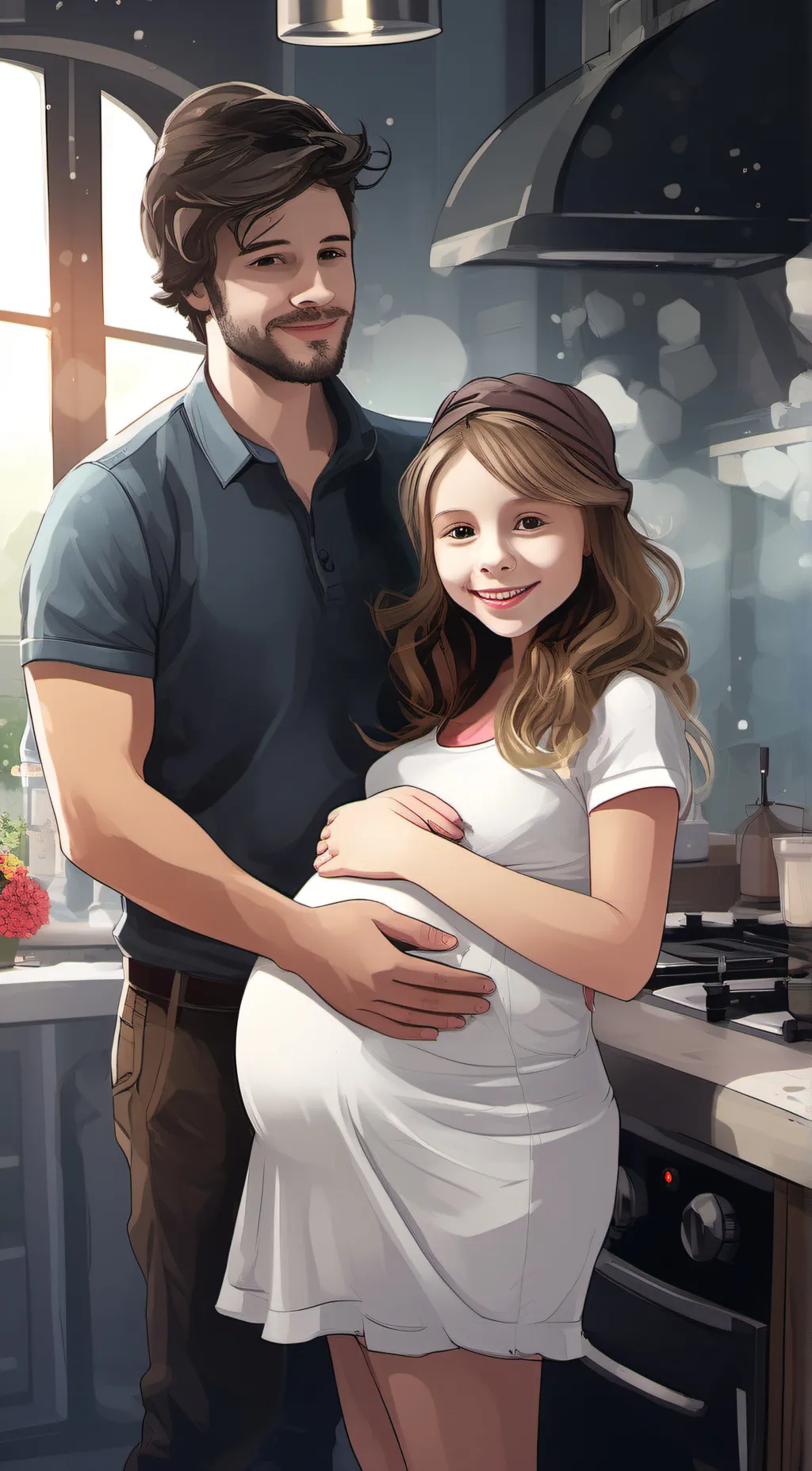 ai character: Angela  background