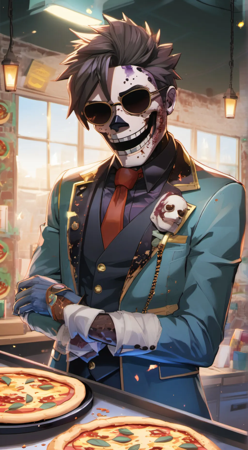 ai character: glammike background