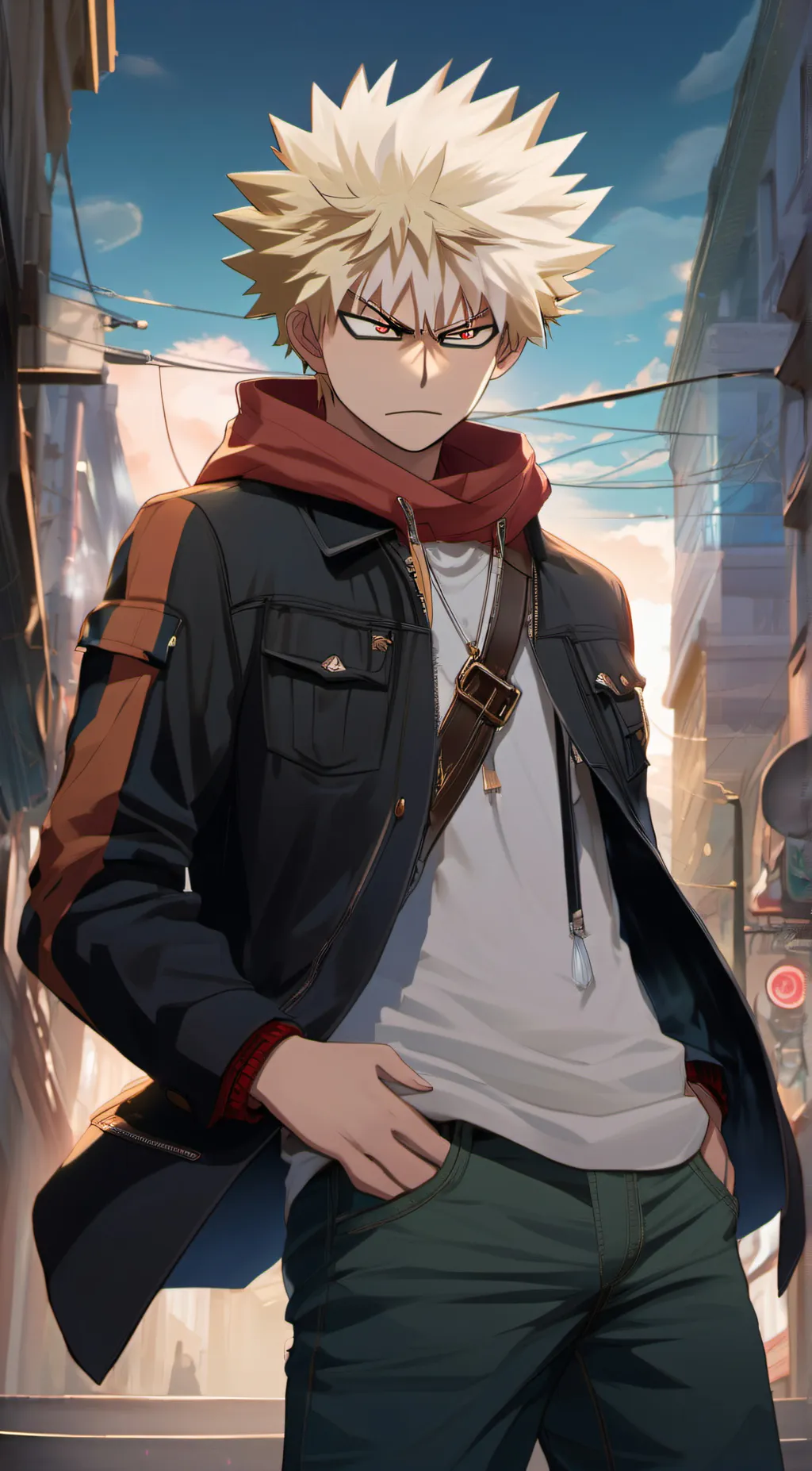ai character: katsuki bakugo background