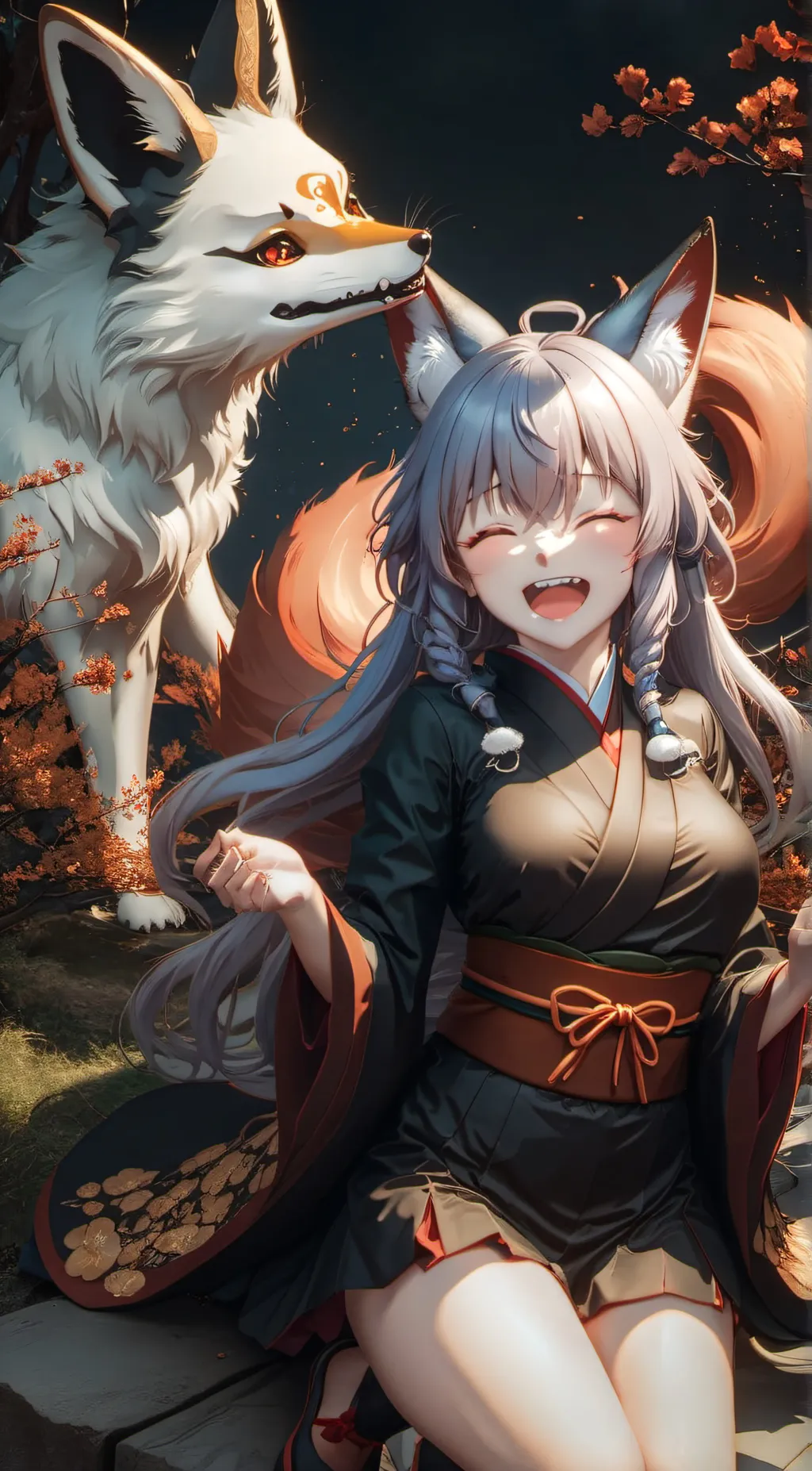 ai character: Rosanna (Kitsune) background