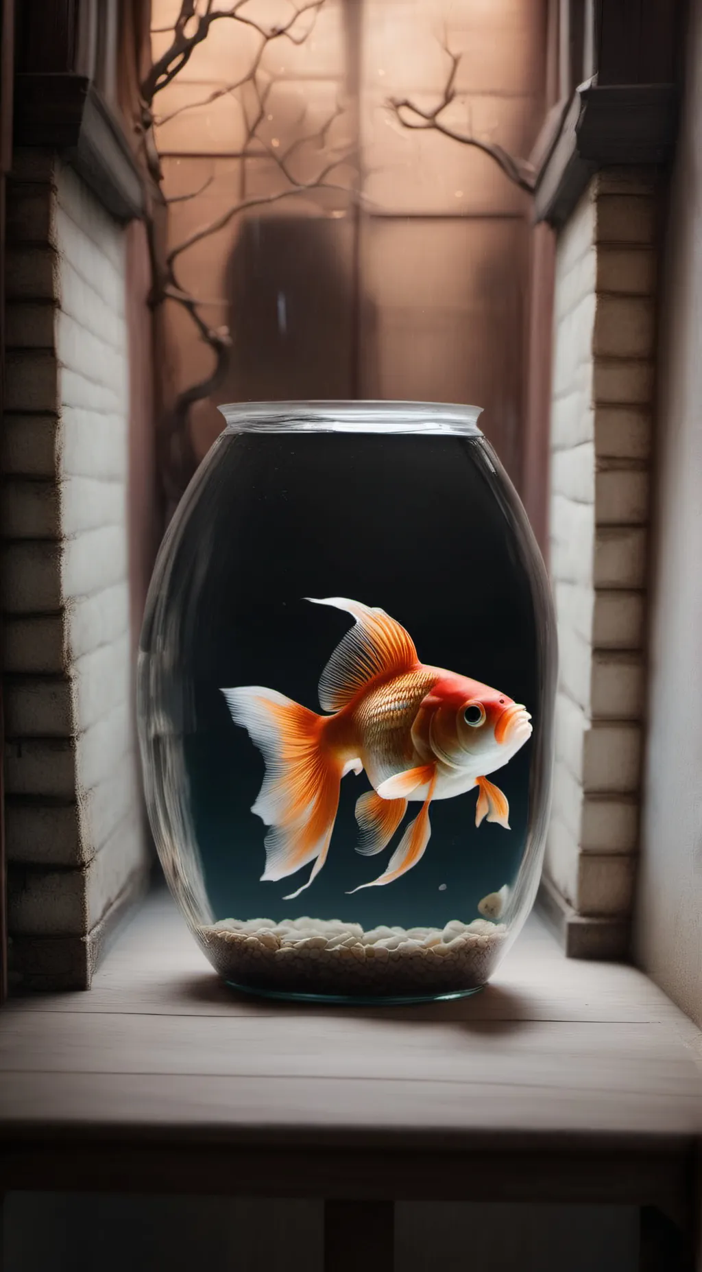 ai character: goldfish background