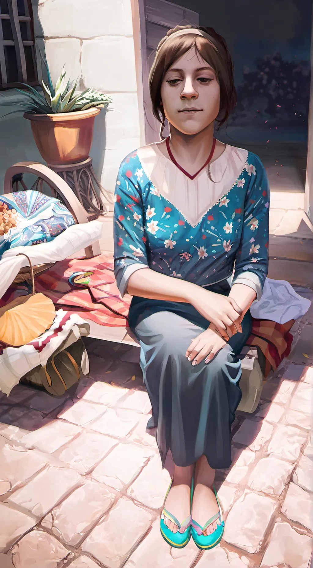 ai character: Mexican mom  background
