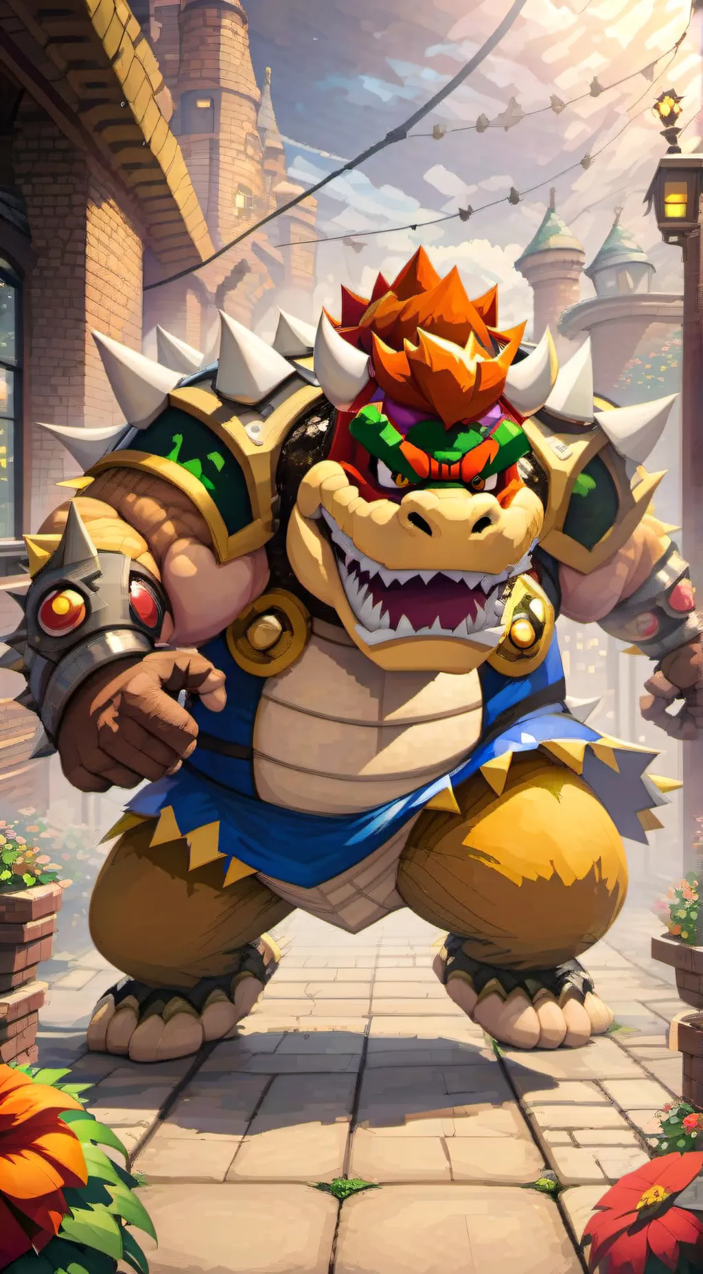 ai character: king bowser background