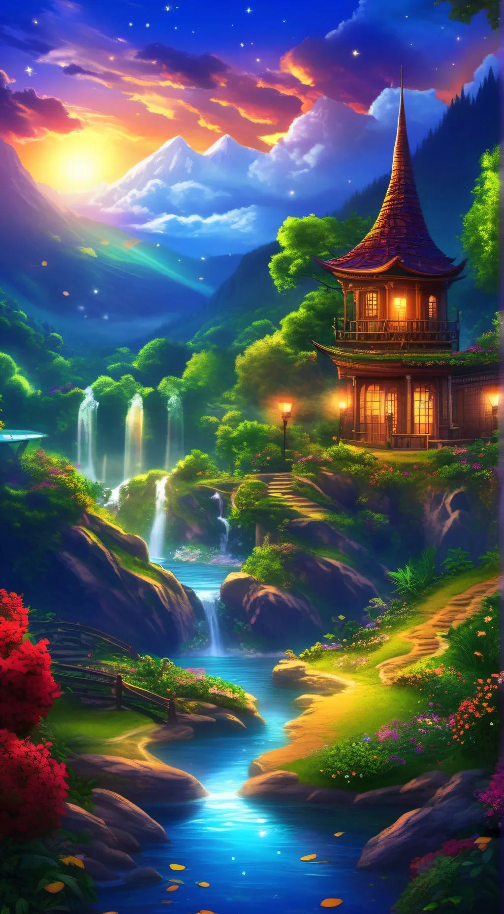 ai character: Sun and Moon background
