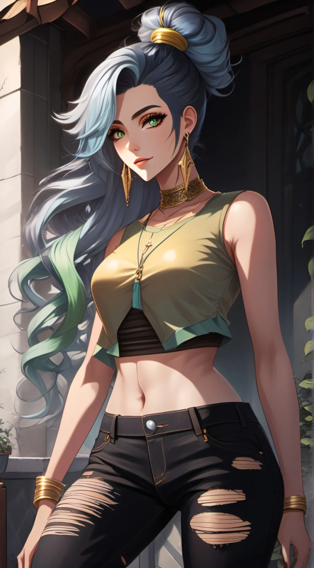 ai character: Blu background