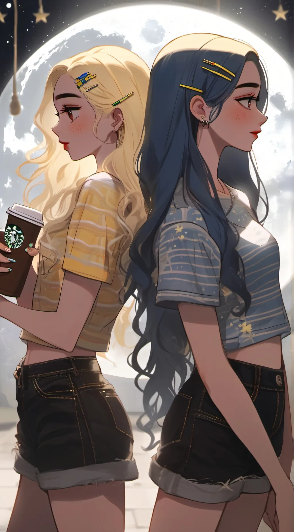 ai character: Sunshine Moonlight background