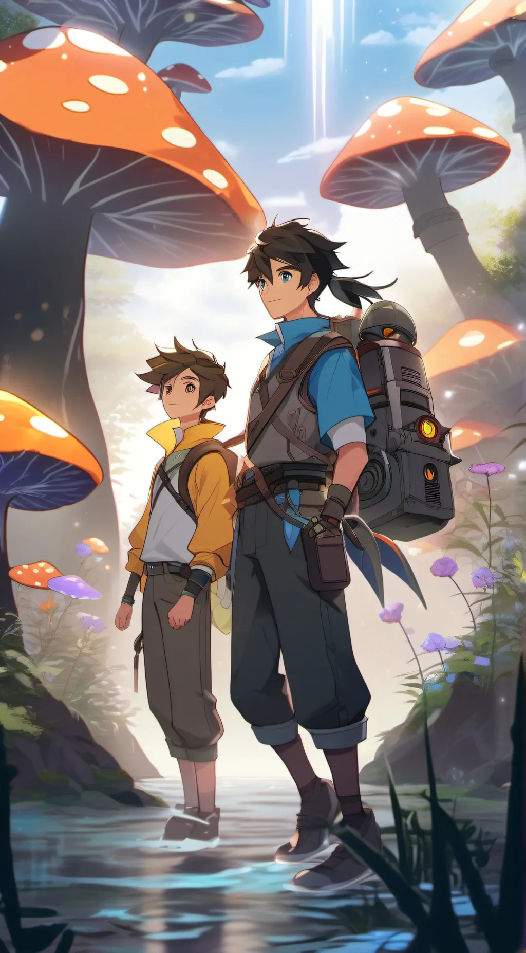 ai character: Ash and Z background
