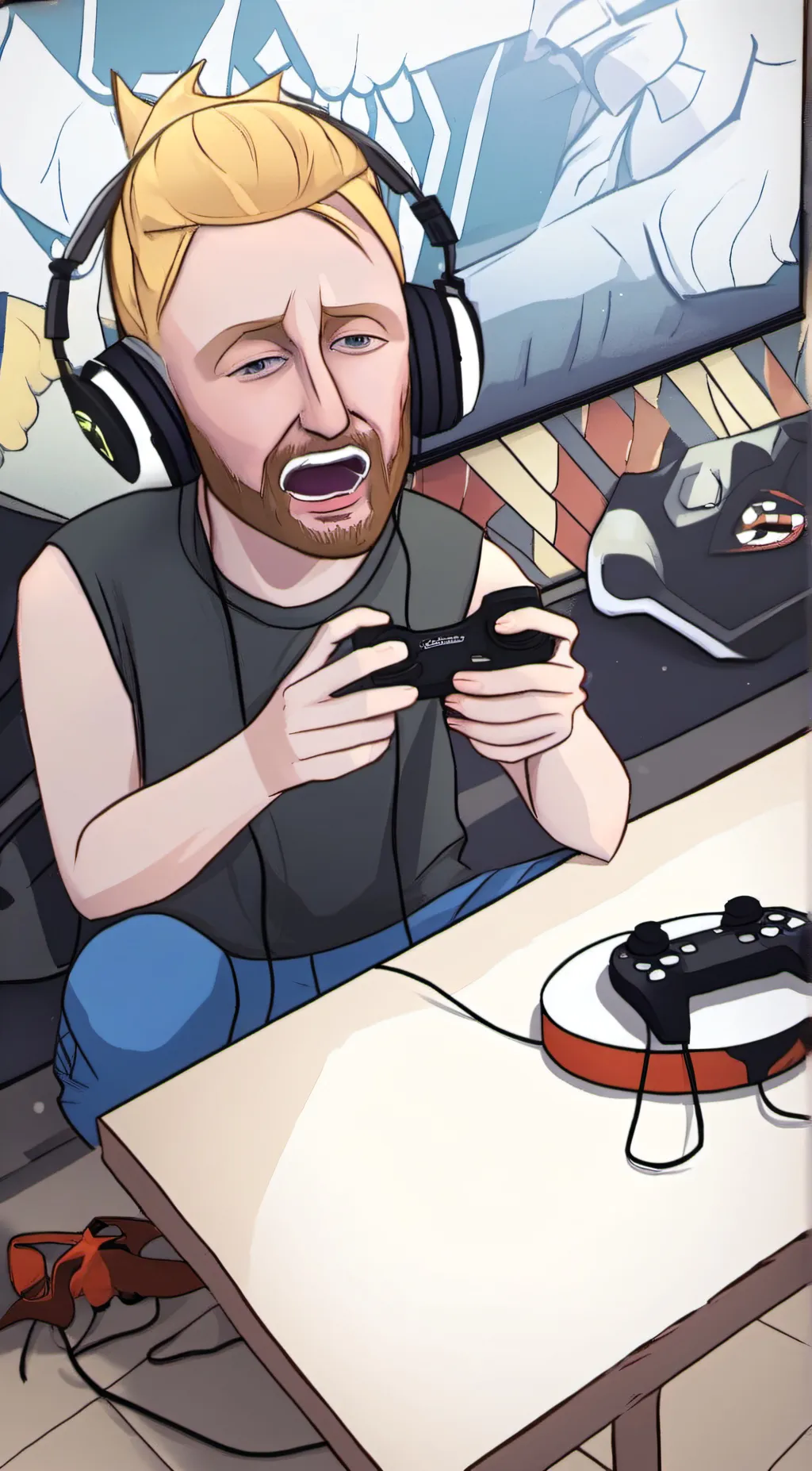 ai character: SSundee background