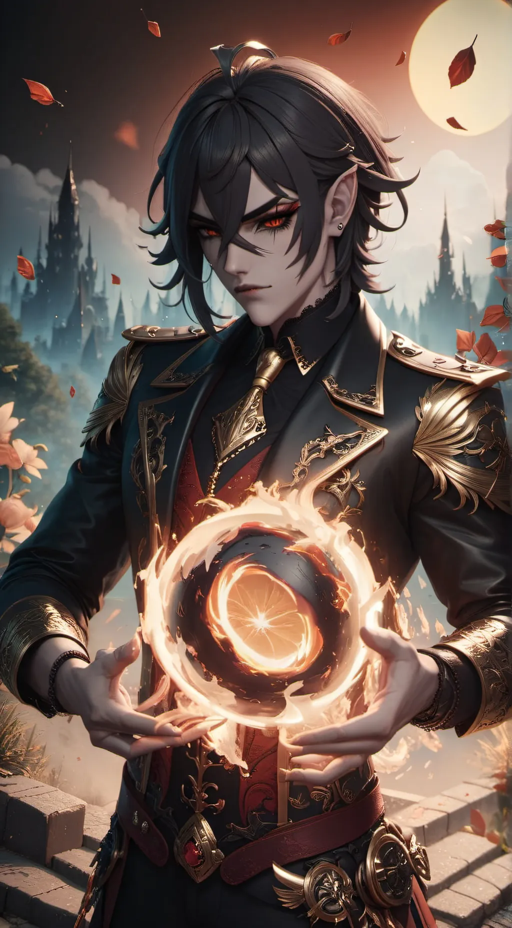 ai character: tan background