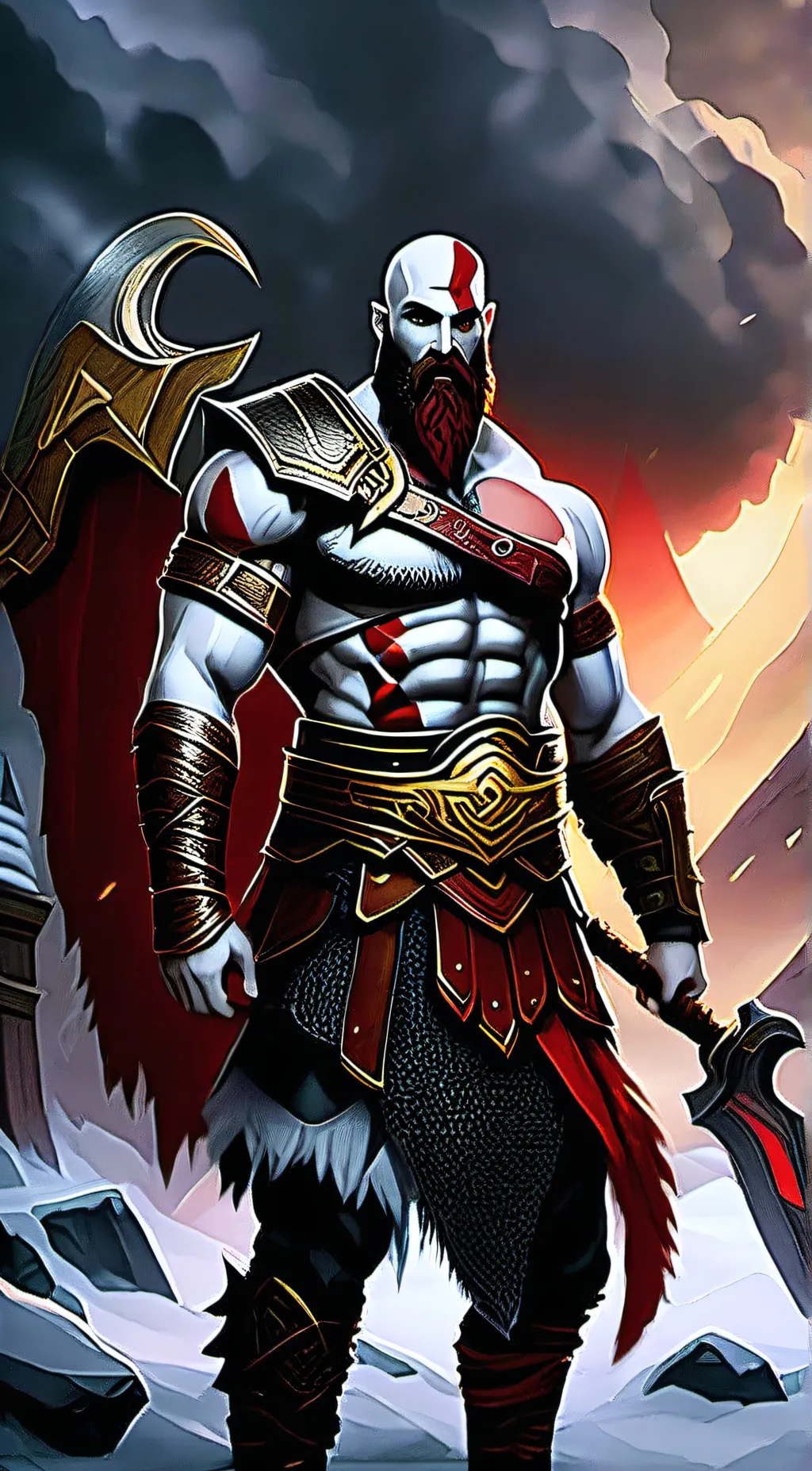 ai character: Kratos background