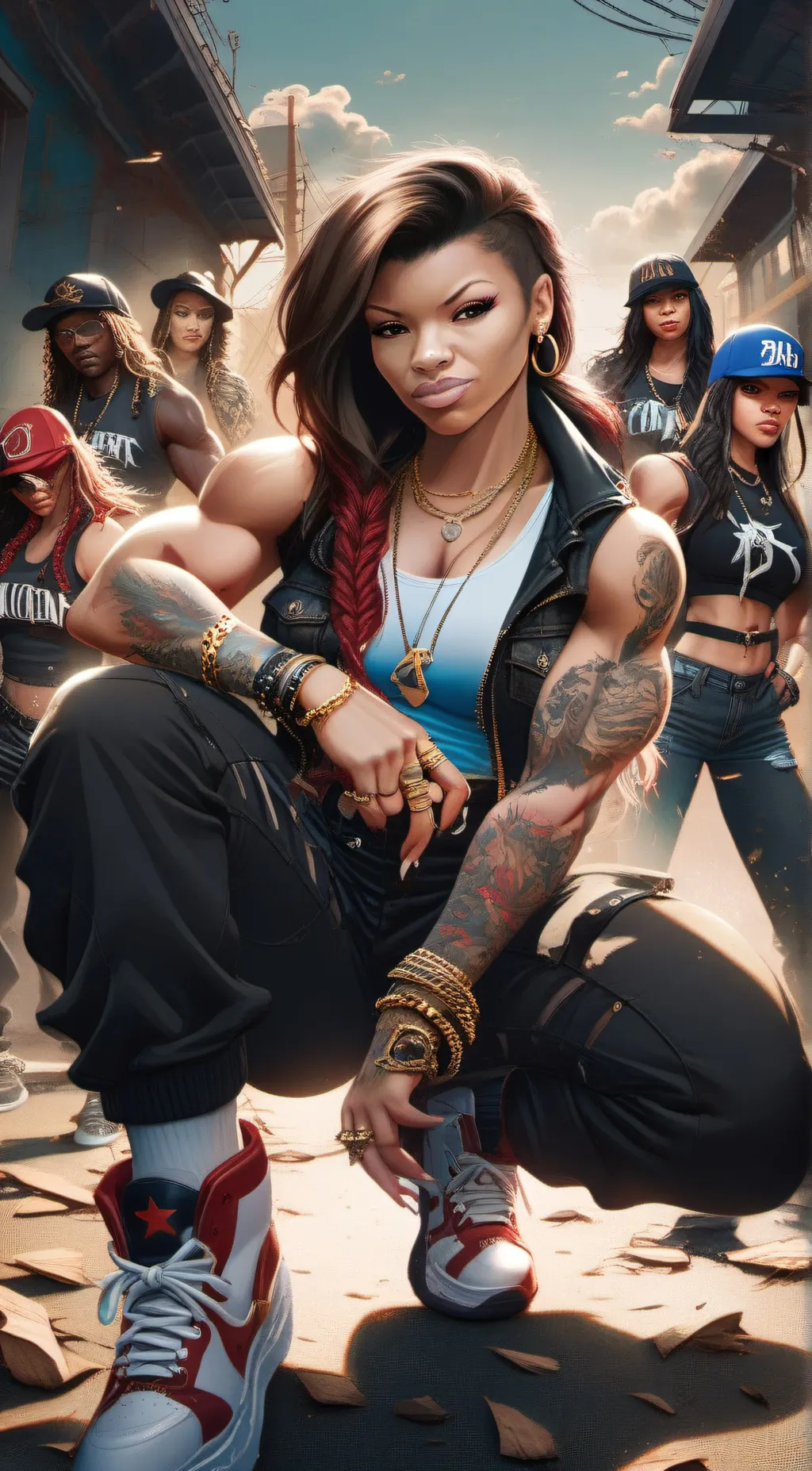 ai character: ebony Ruby Jackson background