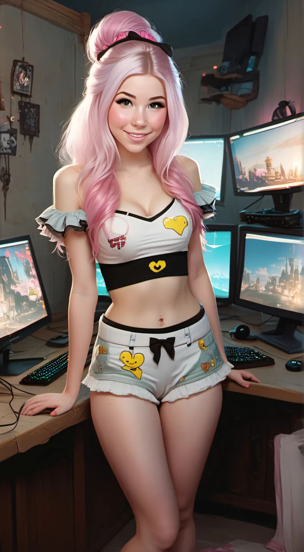 ai character: Belle Delphine background