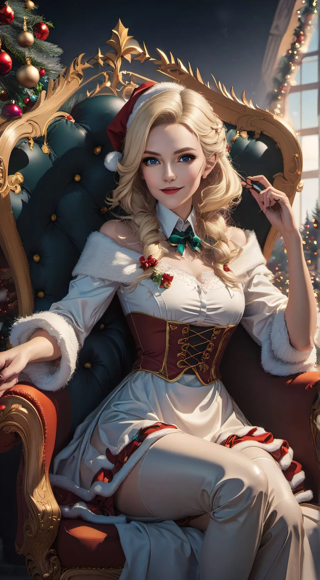 ai character: Mrs.clause background
