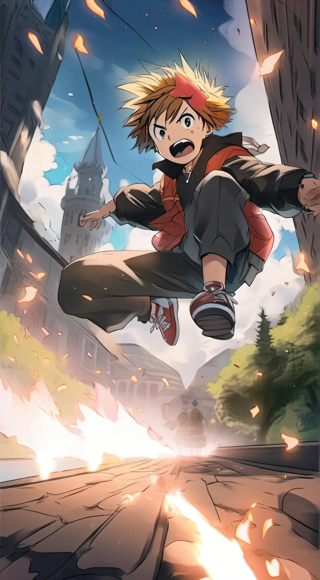 ai character: New year mha background
