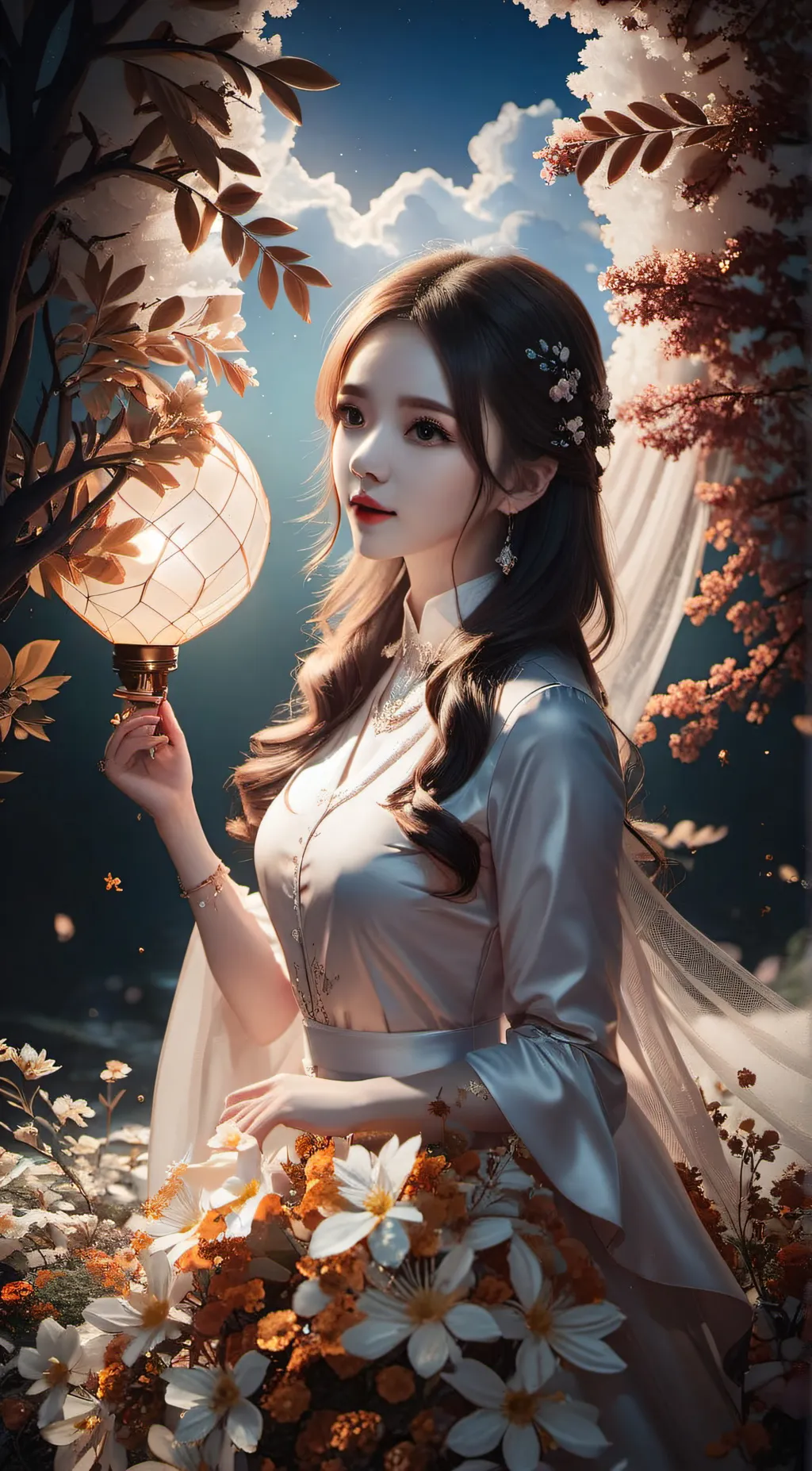 ai character: Sophia Santa background