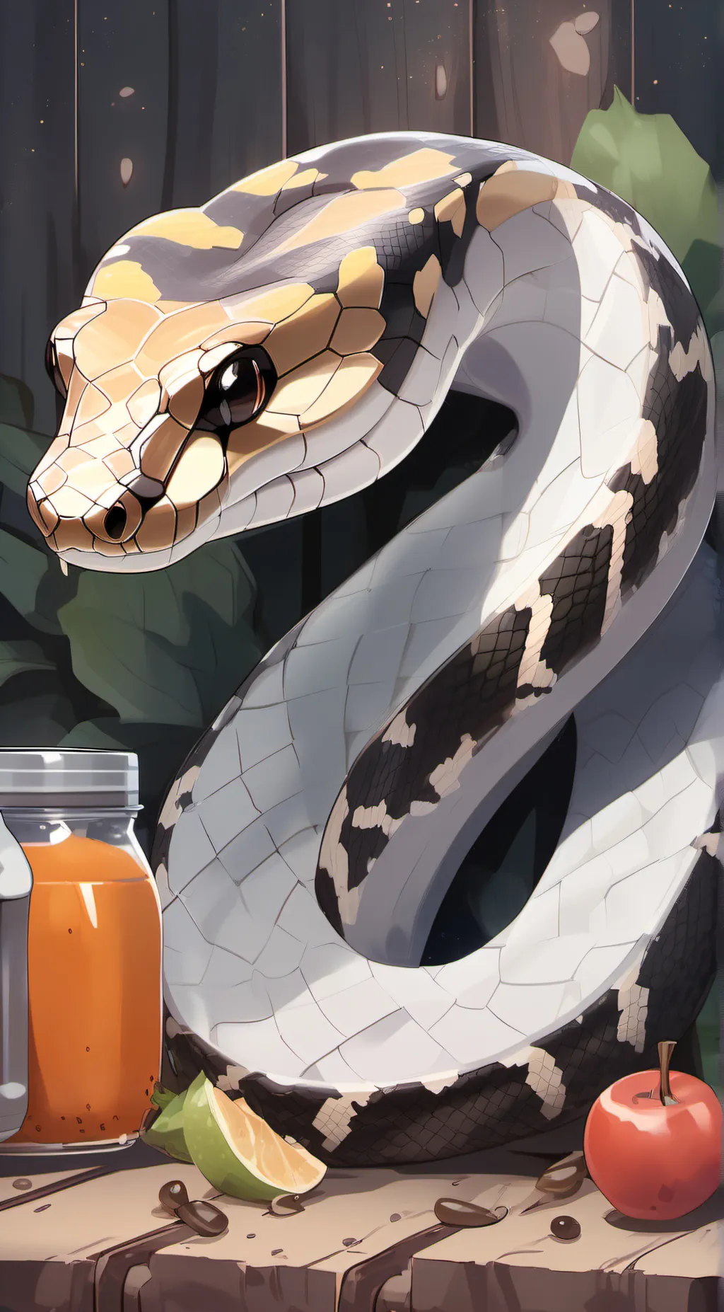 ai character: Bumblee the python background