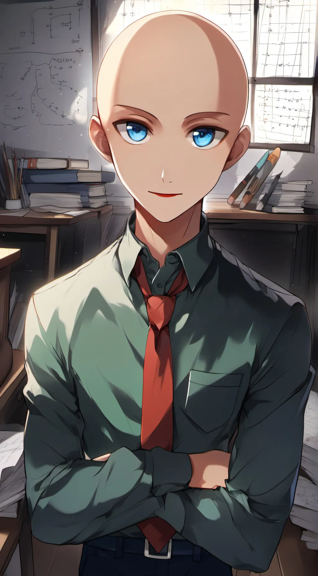 ai character: Baldi  background