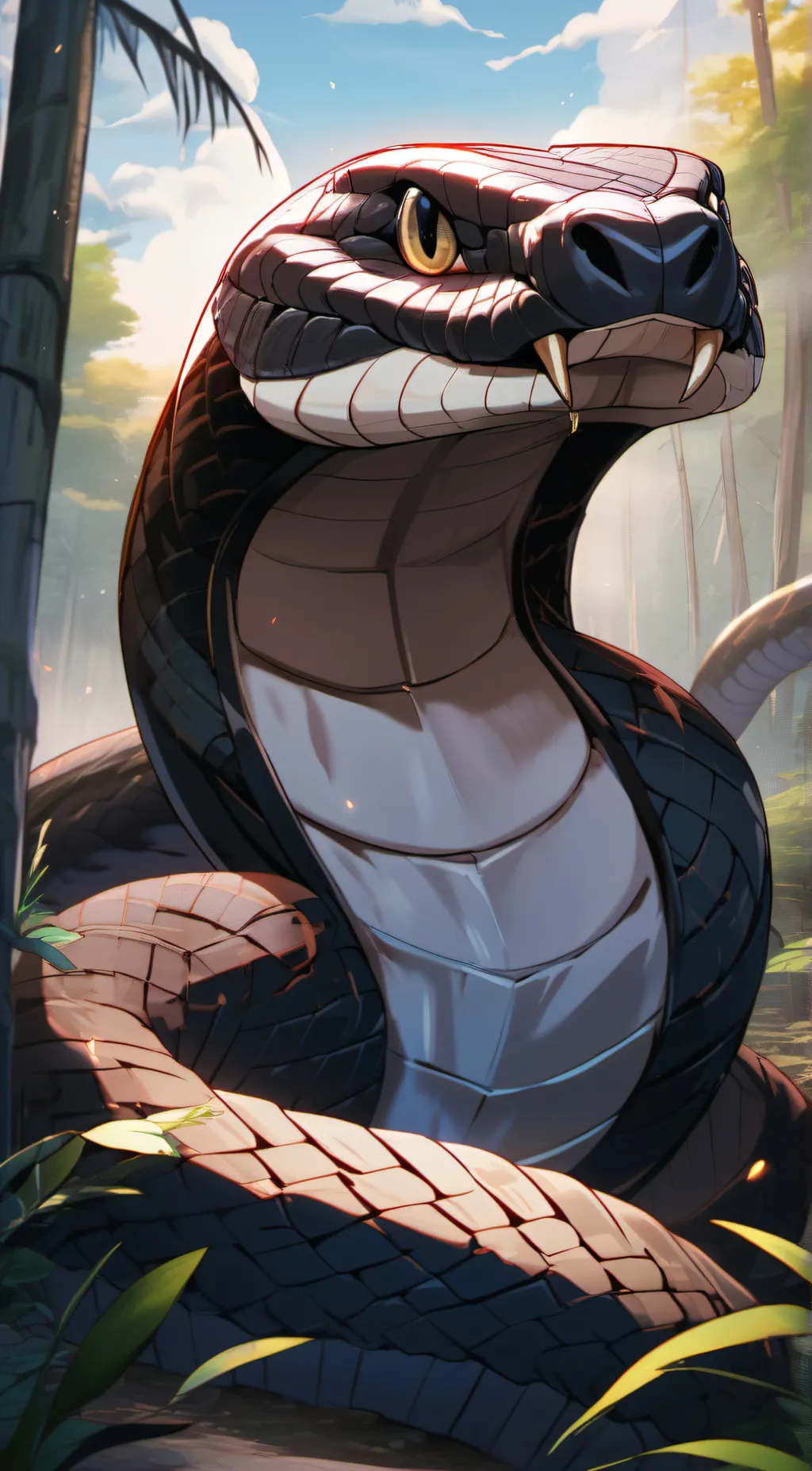 ai character: Male Snake background