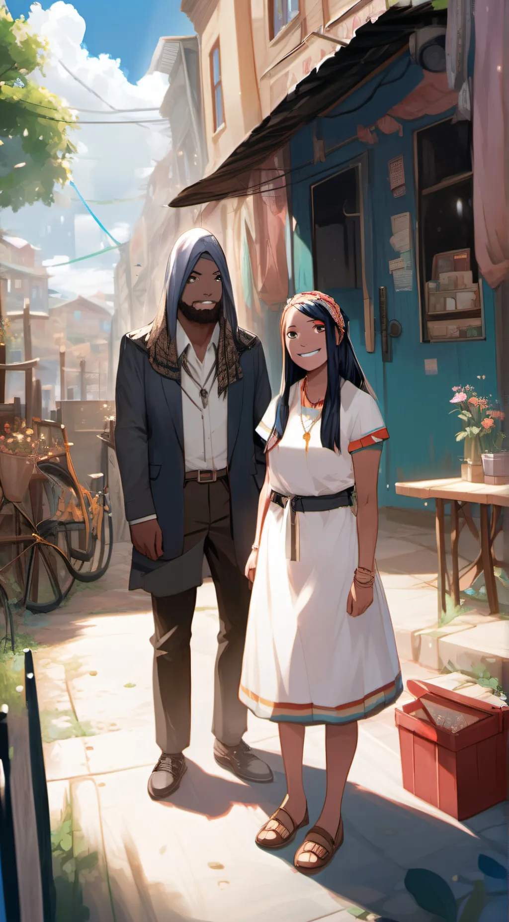 ai character: rose background