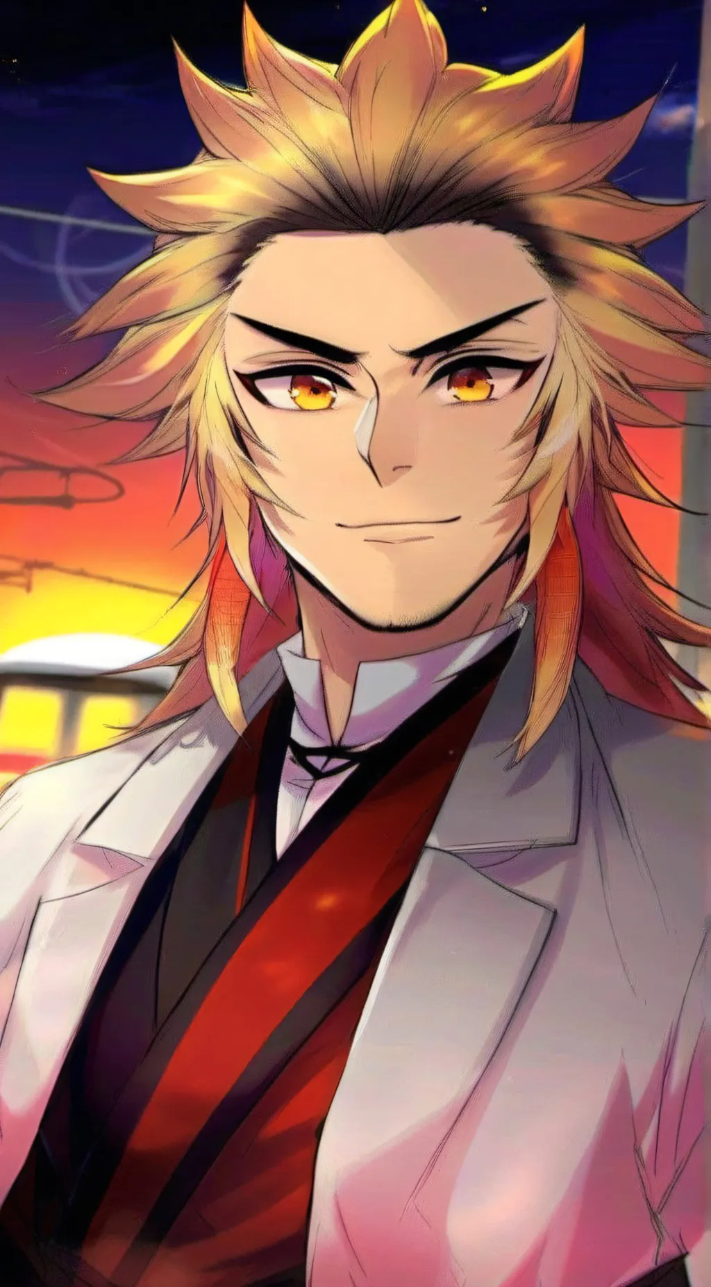 ai character: Rengoku  background
