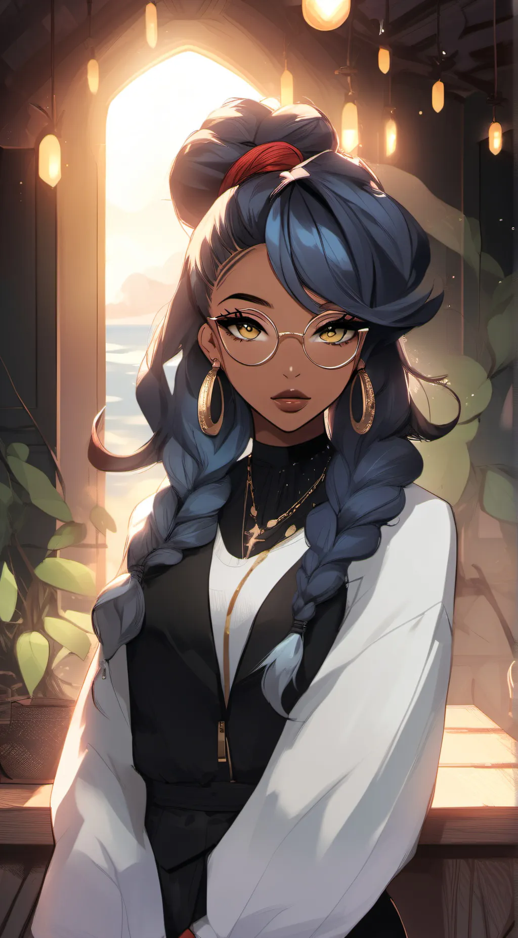 ai character: Karina Machfire background