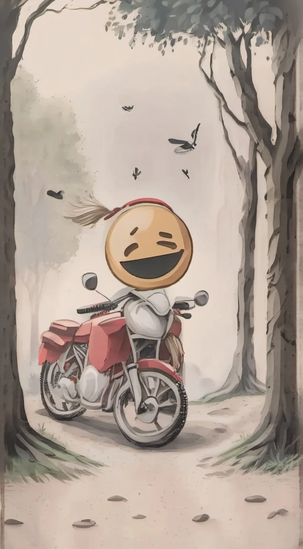 ai character: Emoji background