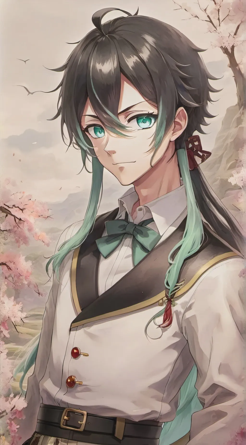ai character: 💙 muichiro 💙 background