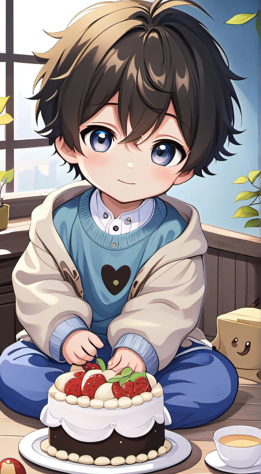 ai character: Denny  background