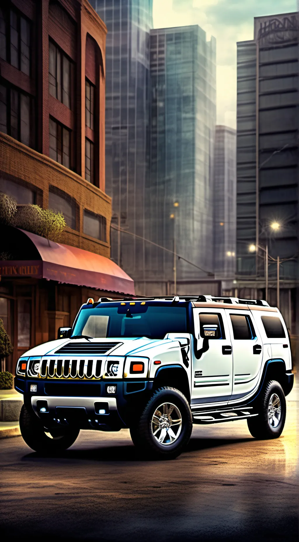 ai character: Hummer H2 background