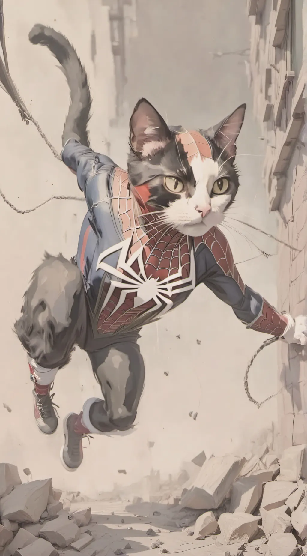 ai character: Spider-beluga background