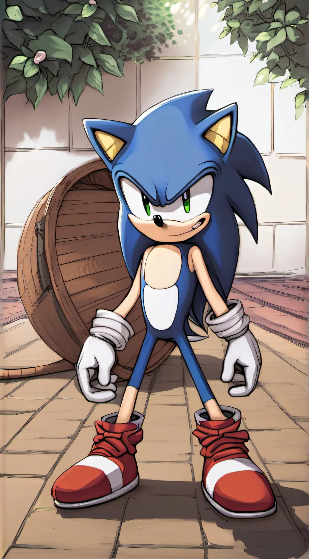 ai character: gay sonic background