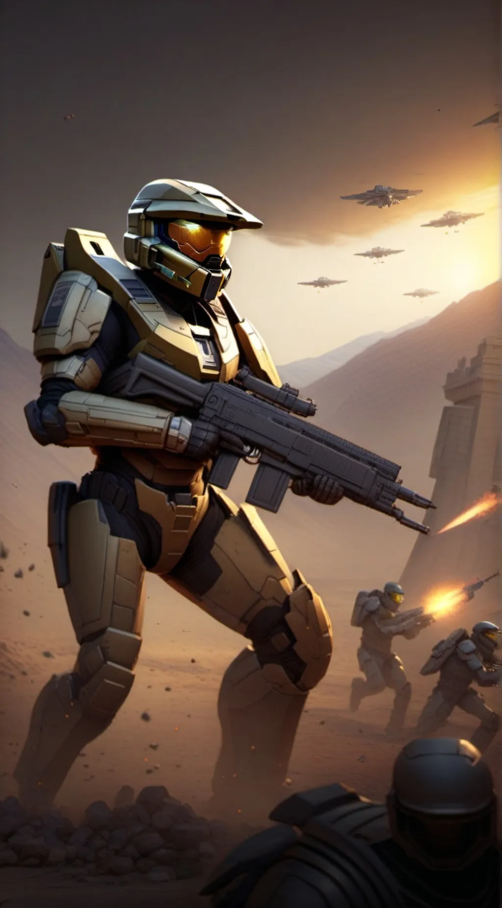 ai character: Master Chief  background