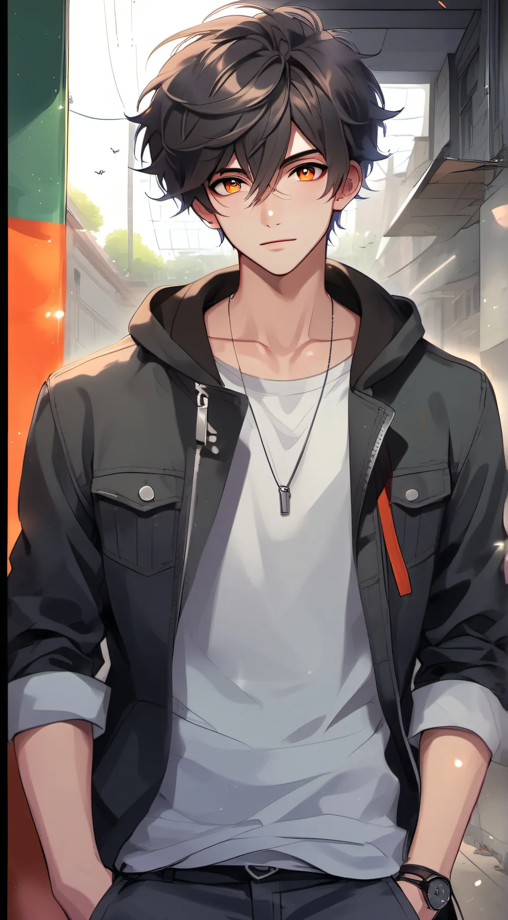 ai character: ᗩ᙭ᘿᒪ background