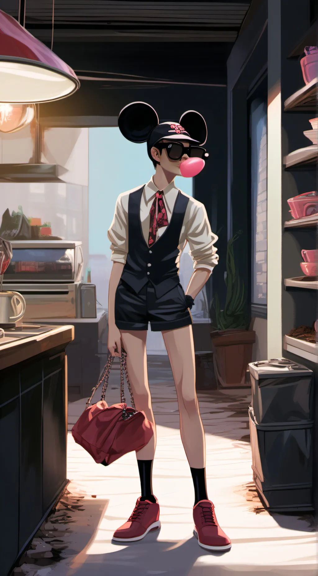 ai character: davide  background