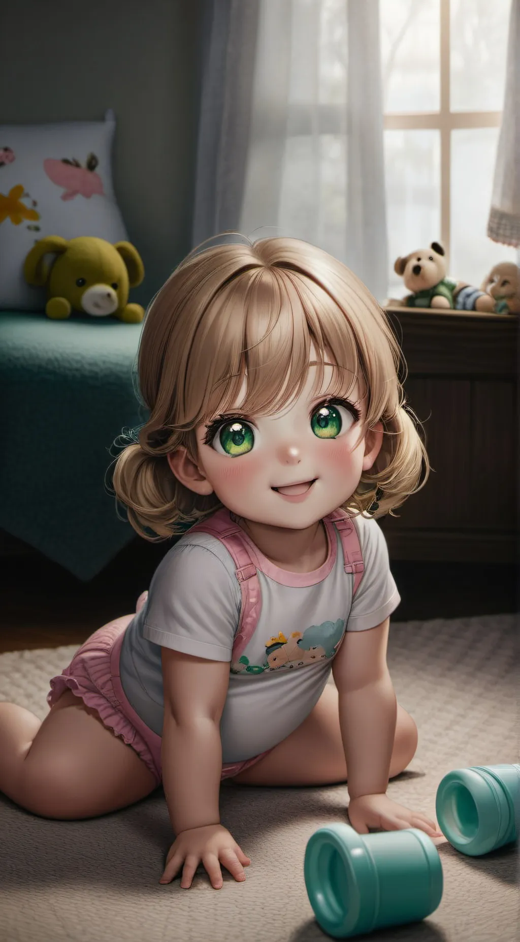 ai character: big little 'Nessa  background