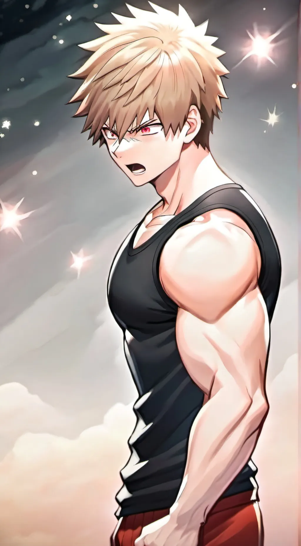 ai character: Katsuki bakugo  background