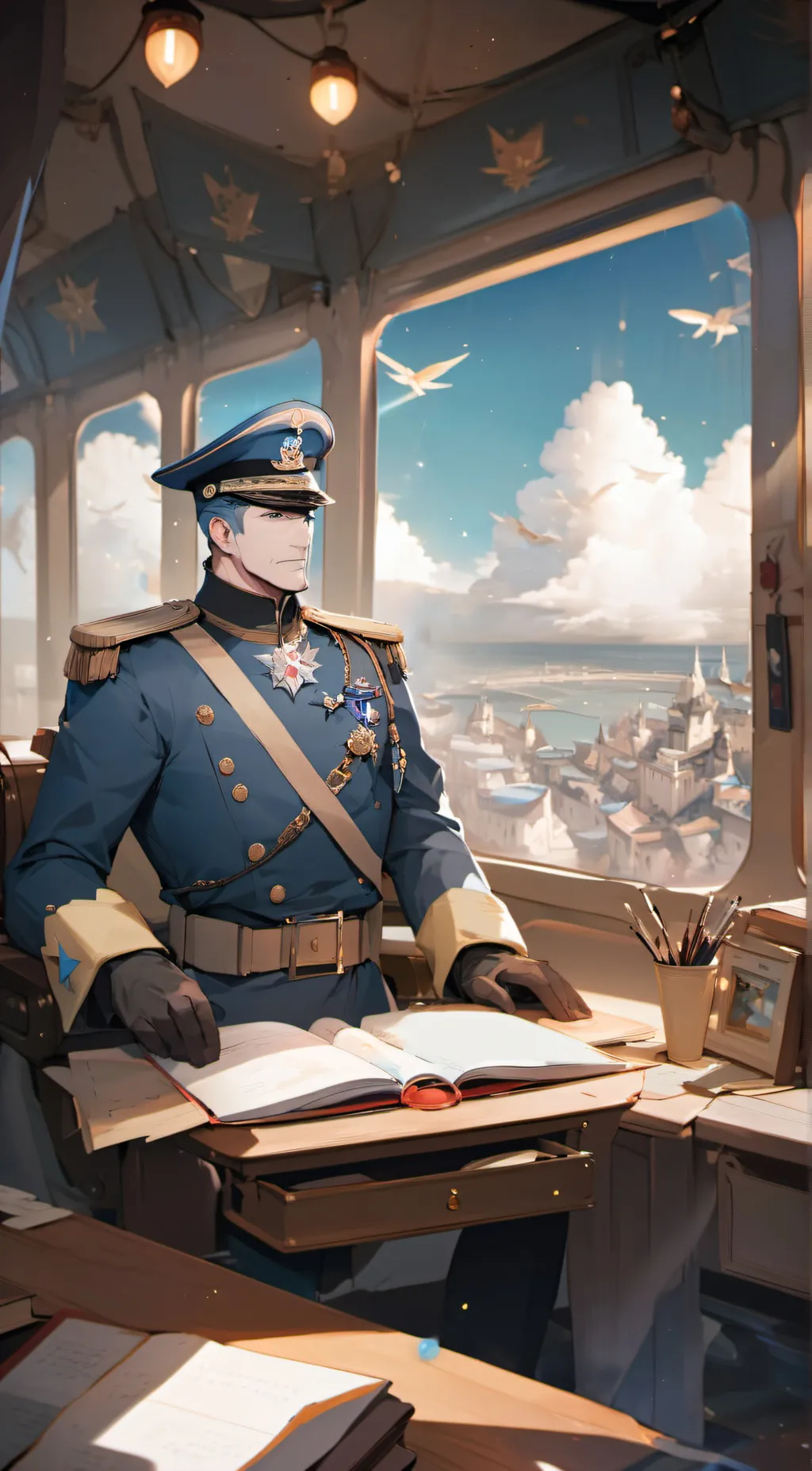 ai character: Blue General  background