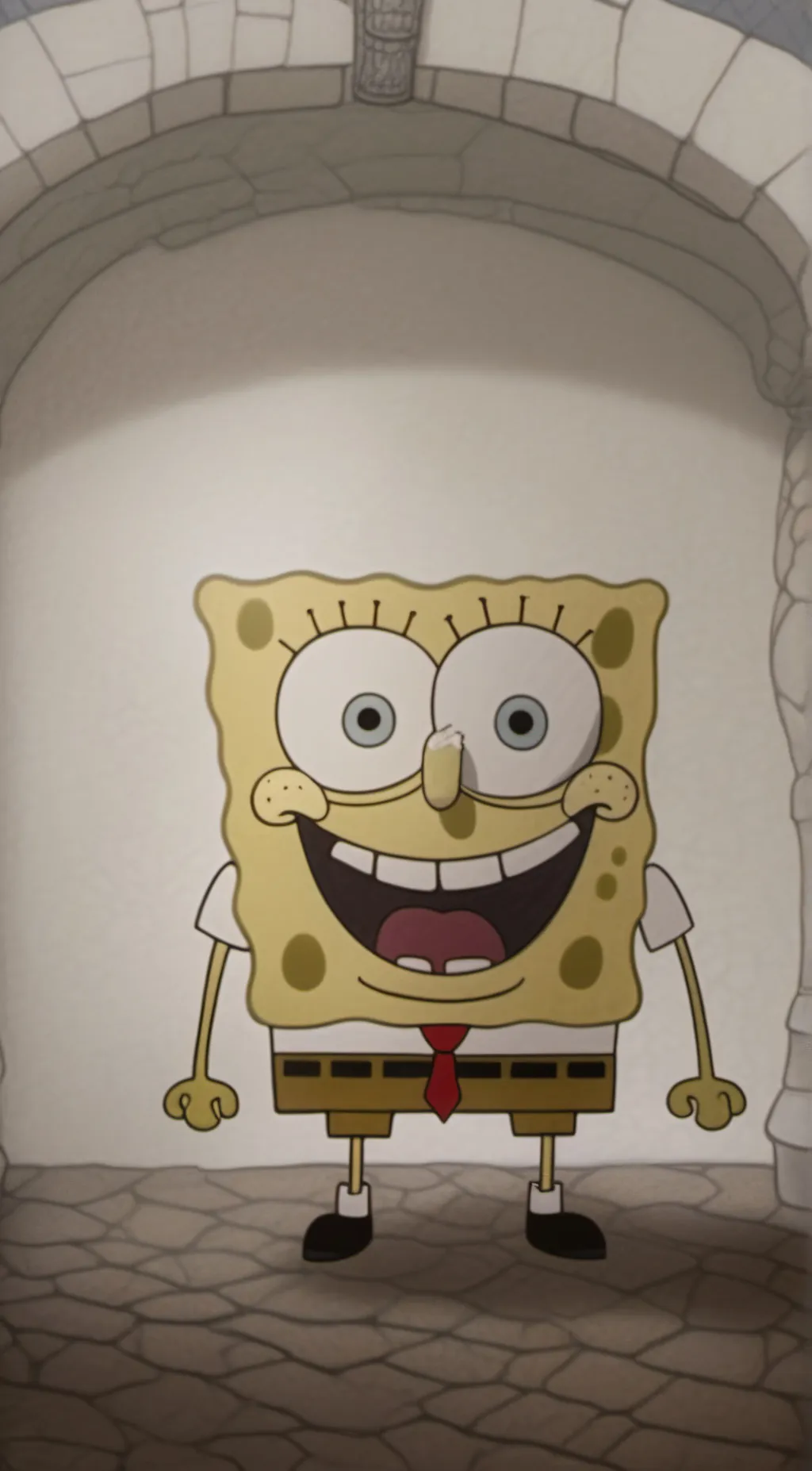ai character: spongebob SquarePa background