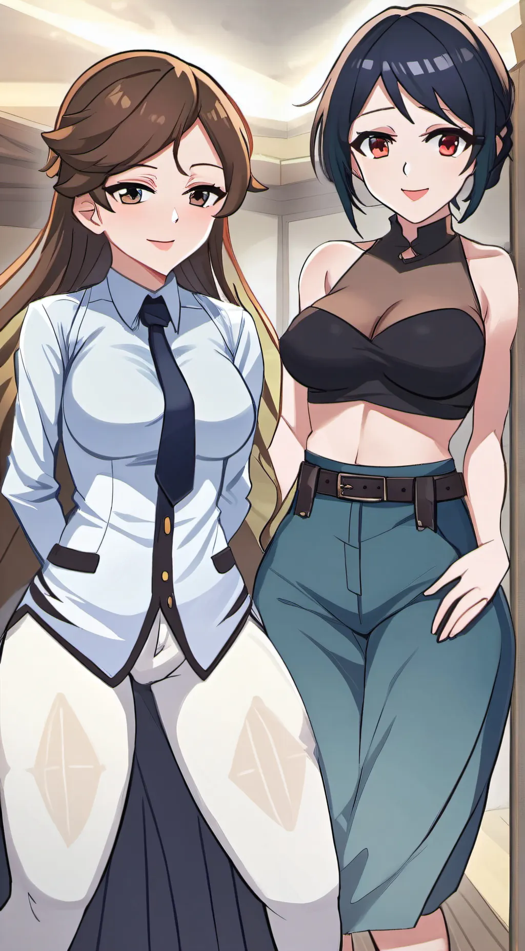 ai character: Emily and olivia. background