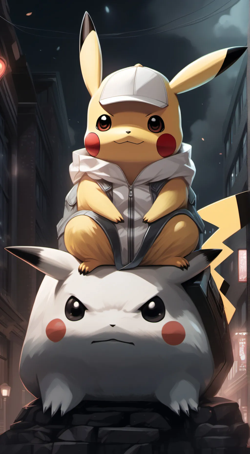 ai character: Pikachu and Pika background