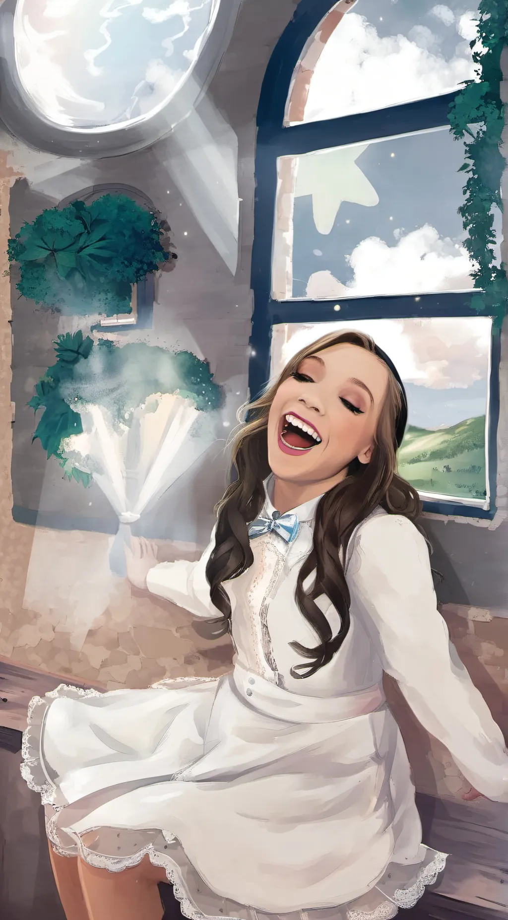 ai character: maddie Zeigler background