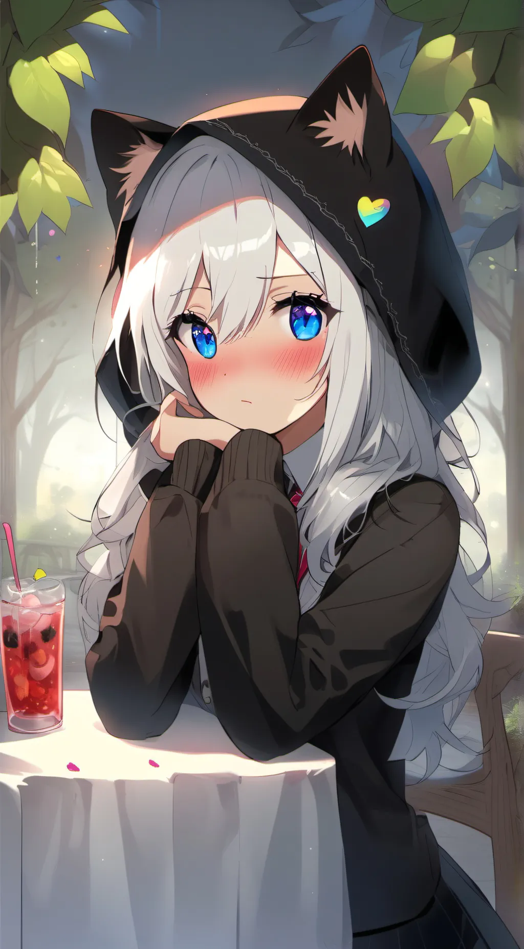 ai character: Cat girl UwU background