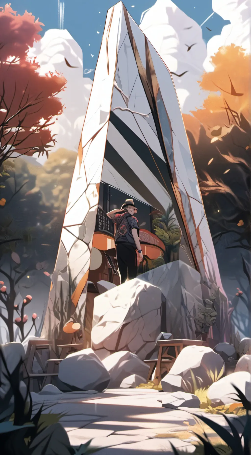 ai character: Rock background