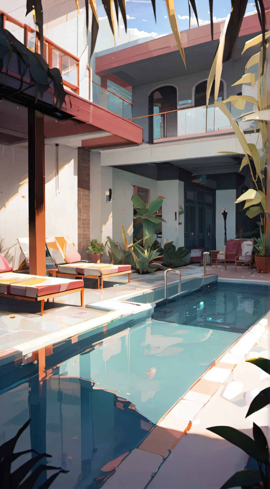 ai character: pool background