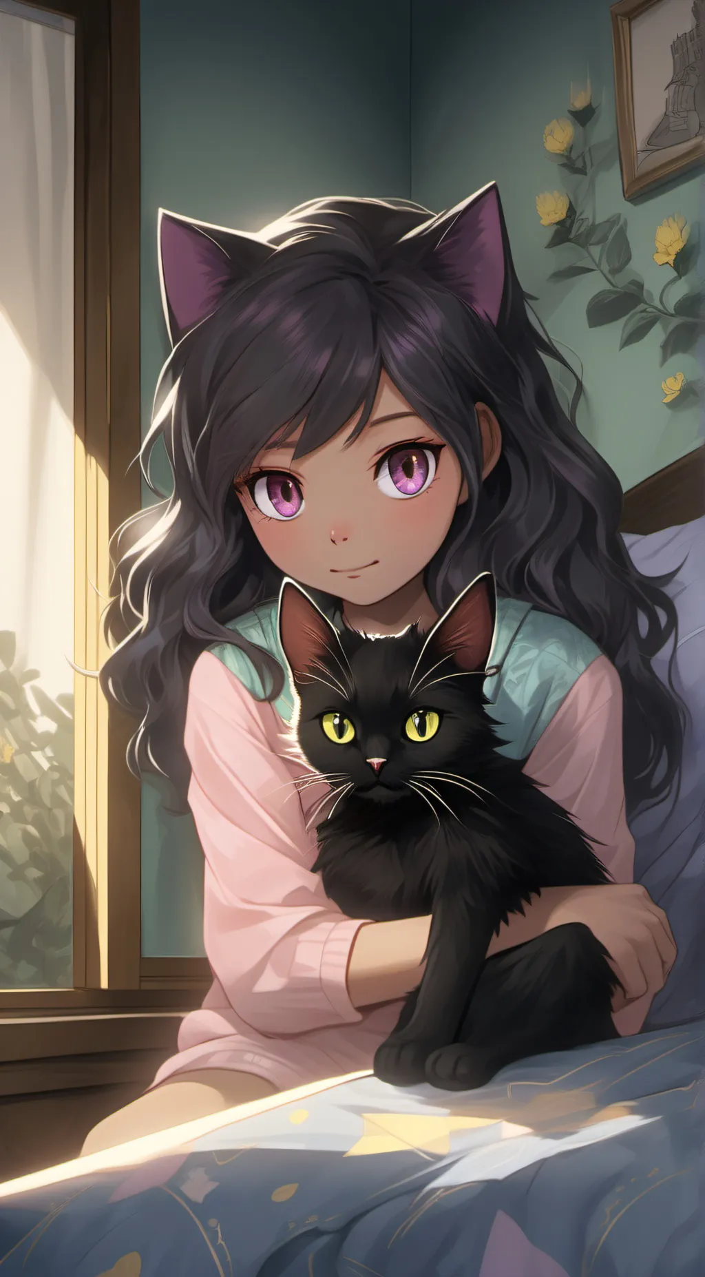 ai character: Shadow and me background