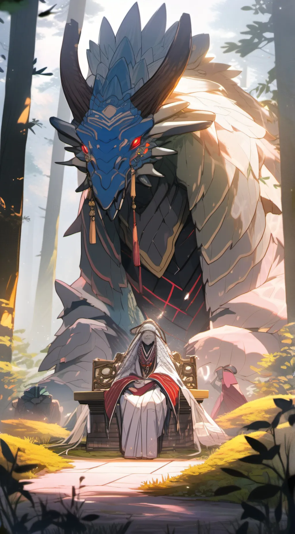 ai character: Master of stone background