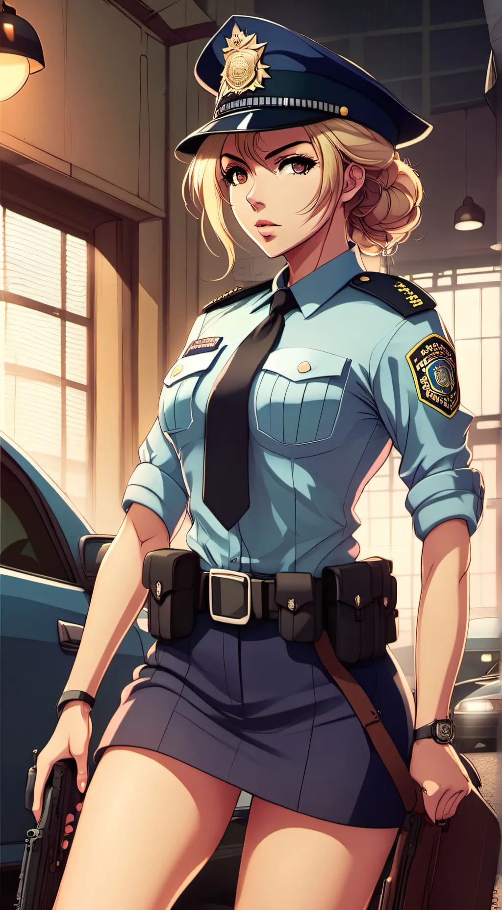 ai character: officer zoey background