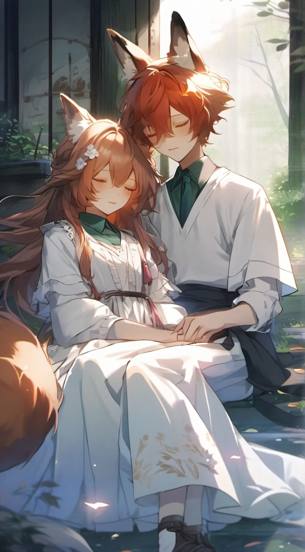 ai character:  Maya and Lucas🦊 background