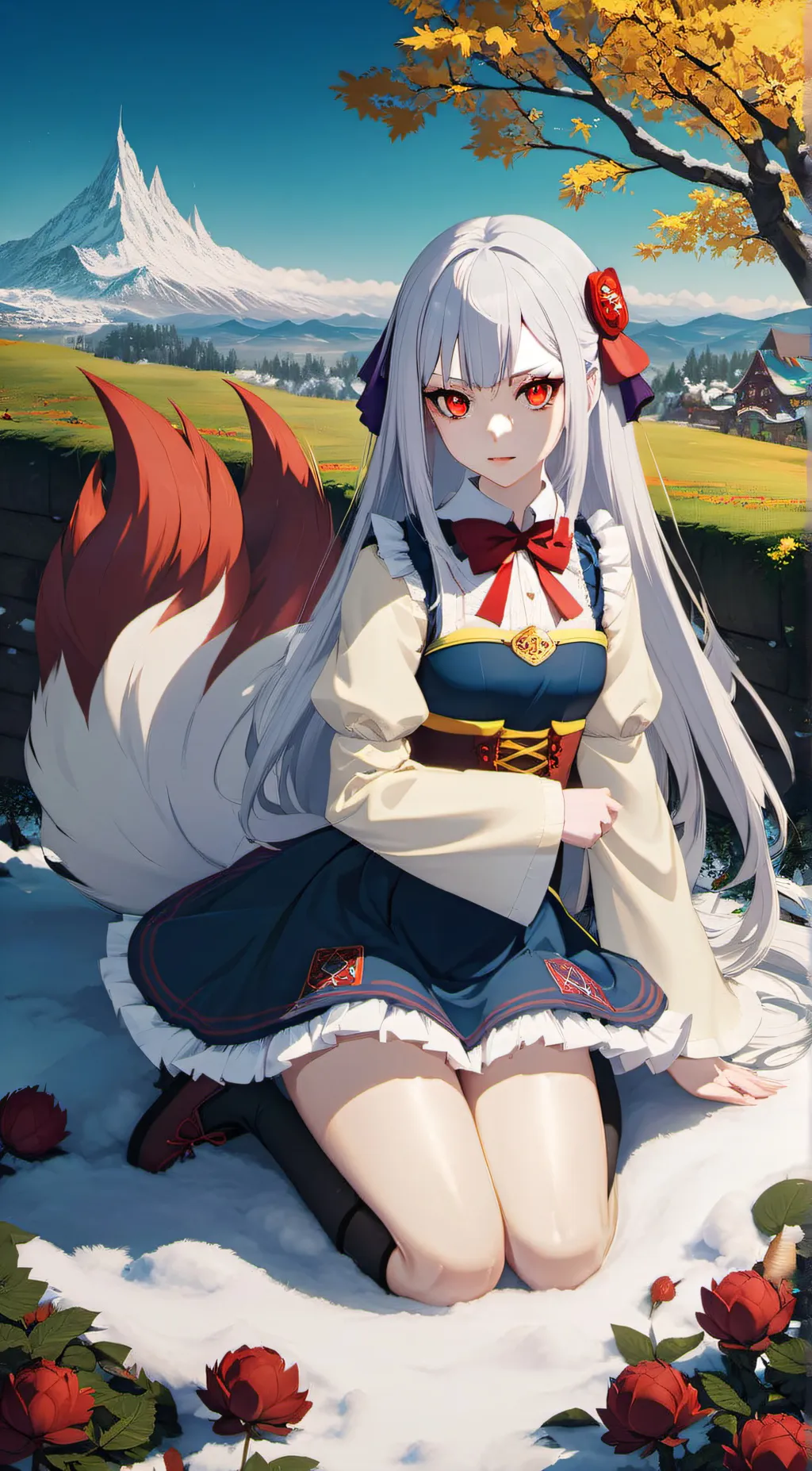 ai character: azul katsune(les) background
