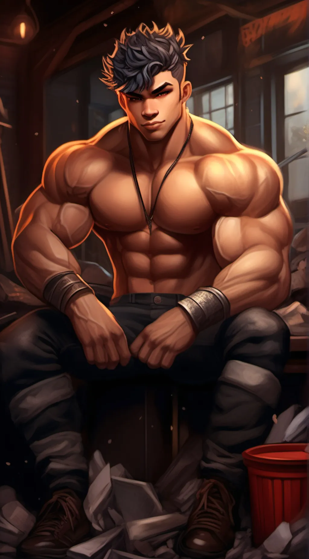 ai character: MAN background